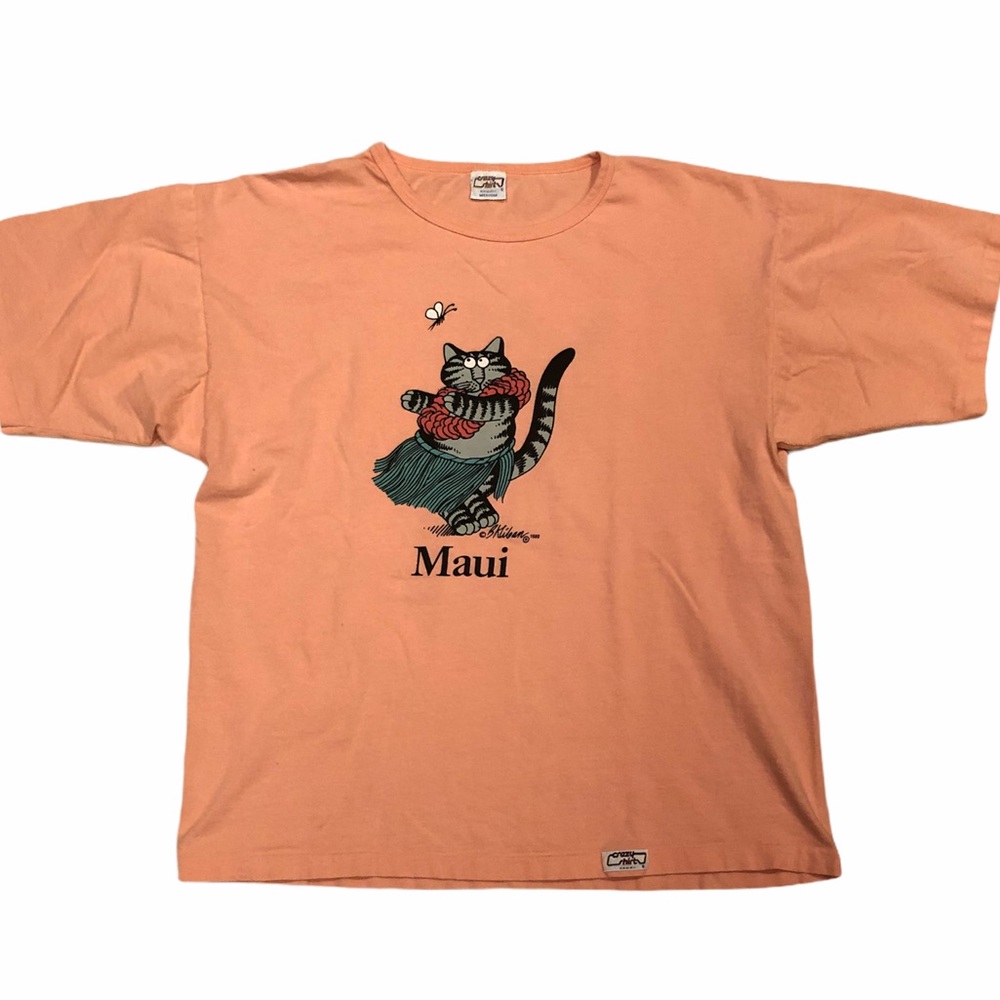Vintage Crazy Shirt Hawaii B Kliban Hula Cat Sz M
